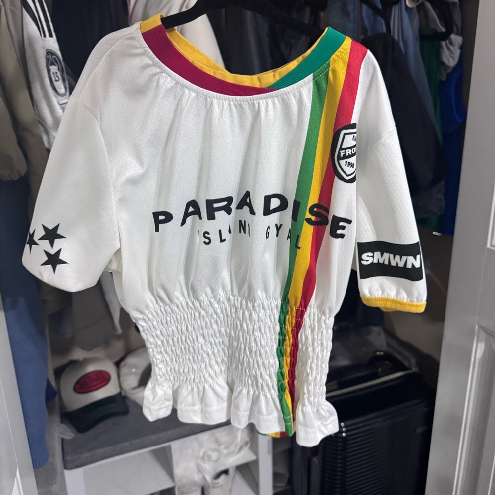 SMWN Smocked Jersey Crop Top - Picture 3 of 4
